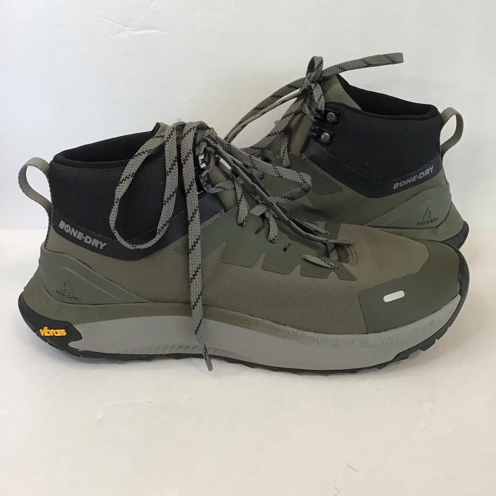 ASCEND Women's Olive Bone-Dry Outdoor Athletic Shoes Vibram Ankle Sneakers 9